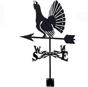 Wind vanes, Outdoor Garden Metal Weathervane with Grouse Ornament, Stainless Steel Weather Vane for Roof Yard Decoration, Animal Wind Direction Indicators with Roof Mount