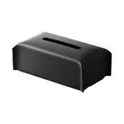 PU Leather Tissue Storage Rack Paper Towel Container Elegant Rectangular Tissue Dispenser Fashionable Tissue Box grey