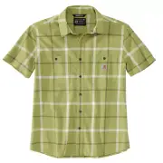 CARHARTT MENS RUGGED FLEX RELAXED FIT LIGHTWEIGHT S/S BUTTON UP SHIRT MEDIUM NWT