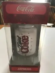New in box Vintage Coke Cola European Style Glass Christmass Ornament