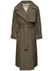 MAX MARA Utrench $1690 Clay Water-Repellent Twill Coat New And Authentic