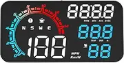 Daseeme Smart HUD Display, 5.5-Inch Universal Head Up Display with Displays Speed, Altitude, Driving Time, Date, Clock and More Multicolor