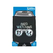 Bird Watching - Funny Novelty Stubby Holder With Base
