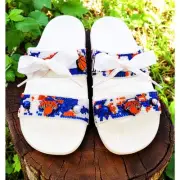 Sandals Two Straps Multi (W-9) New York Knicks custom made