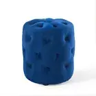 Modway Furniture Amour Tufted Button Round Velvet Ottoman, Navy -EEI-3778-NAV