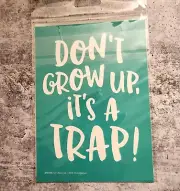 Chalk Couture Don't Grow Up Stencil Transfer Size A 5 x 7 NEW*