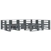 8 Piece Garden Pallet Lounge Set Wood Grey vidaXL