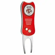 Wisconsin Badgers Switchblade Divot Tool w ball marker magnetically attached