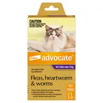 Advocate Spot-On Flea & Worm Treatment >4kg Cat 1pk