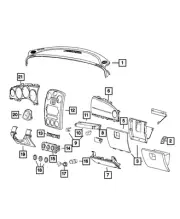 Genuine Mopar Instrument Cluster Bezel YW801CFAK