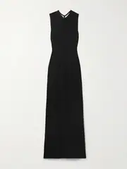 [KHAITE] KHAITE - Teri Open-back Jersey Maxi Dress - Black - x small x small Black