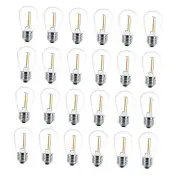 24 Pack LED S14 Replacement Light Bulbs, Shatterproof Outdoor 1 Watt to