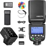 Godox V860III-N Flash+X3-N Trigger for Nikon Camera Flash Speedlite 7.2V/2600mAh Li-ion Battery, 2.4G Wireless HSS 1/8000 1.5s Recycle Time 10 Levels LED Modeling Light for Nikon (Upgraded V860II-N)