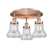 Innovations Lighting 916-3C-10-18 Bellmont Flush Bellmont 3 Light - Copper