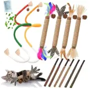 Cat Toys 12PCS Catnip Toy for Indoor Kitten Toys Cat Chew Stick Pro-12PACK MIX