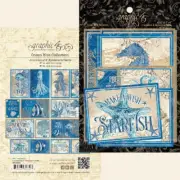 GRAPHIC 45 "OCEAN BLUE" JOURNALING & EPHEMERA CARDS FISH HTF SCRAPJACK'S PL