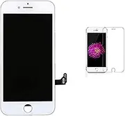 Syart Screen for iPhone 8 4.7 inch (Model A1863, A1905, A1906) Full LCD Display Touch Digitizer Frame Assembly with Tempered Glass (White)