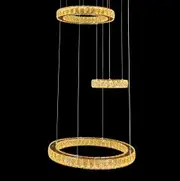 Delessi Rozanno 3 Ring Pendant - Chrome - Tri-Colour