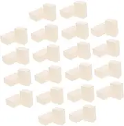 ORFOFE Square White Chess Pieces Set Large Checker Board Game Blocks Acrylic Checker Pieces for DIY Puzzle Building Blocks