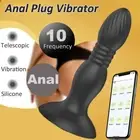 Prostate Massager Butt Plug Thrusting Vibrating Anal Plug Vibrator Adult Sex Toy