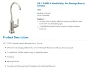 MOEN BEVERAGE FAUCET S5540SRS SINGLE LEVER 1.5GPM