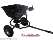 TOWABLE FERTILISER SEED SPREADER 45KG HOPPER RIDE ON MOWER ATV LAWNMOWER TOW