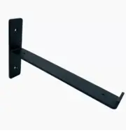 Hardwood Reflections 12in Black T-Shaped Steel Shelf Bracket (Just Bracket)