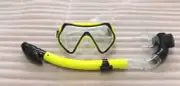 Scuba Snorkeling Diving Mask/Dry Snorkel set (yellow)