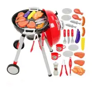 Kitchen Toy Set, Toy BBQ Grill Set, Cooking Toy Set, Little Chef Play, Kids Grill Playset Interactive BBQ Toy Set for Kids