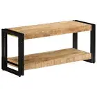 TV Cabinet Solid Mango Wood With a Shelf