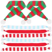 8 Pcs Snowmen Scarfs for Wine Bottles Christmas Mini Scarves Decorations