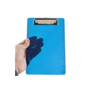 JAM Paper Small Plastic Memo Clipboard Mini 6 x 9 Blue Clip Board 331CPMBU