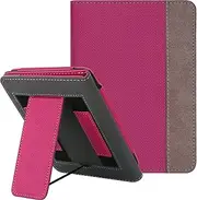 WALNEW Stand Case for 6” All-New Kindle 11th Gen 2024/2022(Model No. C2V2L3, RS23CV), PU Leather Book Cover with Two Hand Straps and Auto Wake/Sleep Only for Kindle 11th Generation 2024/2022 Released