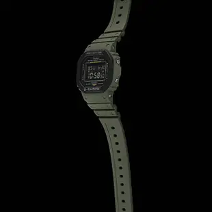【CASIO 卡西歐】G-SHOCK 軍事風手錶-軍綠 女王節(DW-5610SU-3)