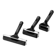 3Pcs Rubber Roller Brayer,Printmaking Ink Print Brush Tool(Black 6" 4" 3")