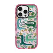 iPhone 16 Pro Impact Case MagSafe Compatible Green Crocodiles Wildlife