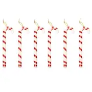 6 Pieces/Set Candy Christmas Cane Ornament Photo Props for Xmas Tree Home Decor