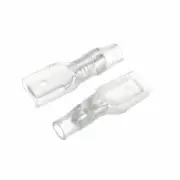 A● 200pcs4.8mm Quick Splice Wire Terminals Male Connector with Insulating Sleeve