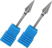 Mikinona 2pcs Tungsten Steel Nail Grinding Bits for Manicure Cuticle Drill Bits Nail Art Drill Gel Manicure Tools