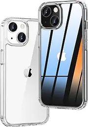 ONES iPhone 13 Mini HD Clear Slim Hard Case [Shockproof] [Camera & Screen Protect] [Anti Yellow] Air Cushion, PC + TPU Bumper Hybrid Protective Transparent Ultra-Thin Cover for Apple 5.4 inch