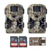 Stealth Cam 2020 G42NG 24MP Trail Cameras (2-Pack) and Memory Cards Bundle.