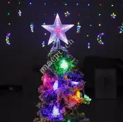 7" LED Star Lights Christmas Tree Topper, Lamp Home Bar Shop Decoration