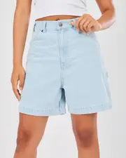 [Dickies] Dickies Women's 1997 Light Denim Shorts in Sky Blue Size 8 8 Sky Blue