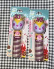 Lip Smacker Lippy Pals Reindeer Lip Gloss! Merry Berry Set Of 2!! New Sealed