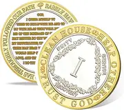 Silver Pattern Triangle 1 Year Sobriety Coin- Affirmation Sober Coin - AA Chips and Medallions – Addiction Recovery AA Coins – Narcotics Alcoholics Anonymous Sobriety Gifts for Women Men