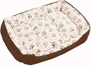 Kennel Four Seasons Teddy Pet Mat Small Large Dog Dog Bed Golden Retriever Pet Supplies Cat Nest Winter Warm Sleeping Mat (Color : Brown, Size : 90x70cm)