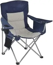 Camping Chairs Folding Camping Chair Portable Camp Chair with Carry Bag Seat Surface Cotton Adjustable Armrest Cup Holder Portable Folding Chair (Color : Blue)