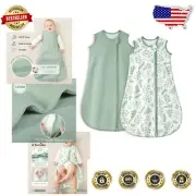 Soft and Cozy 100% Cotton Baby Sleep Sack - Enhanced Safety & Comfort 2-Pack
