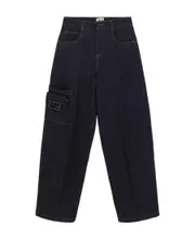 Denim trousers with Baguette 12 Black