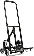 Car End Pipes Stair Climbing Cart Foldable Dolly with Adjustable Handle Hand Truck 10 Wheels All Terrain Cart for Transport Goods Home Hand Truck